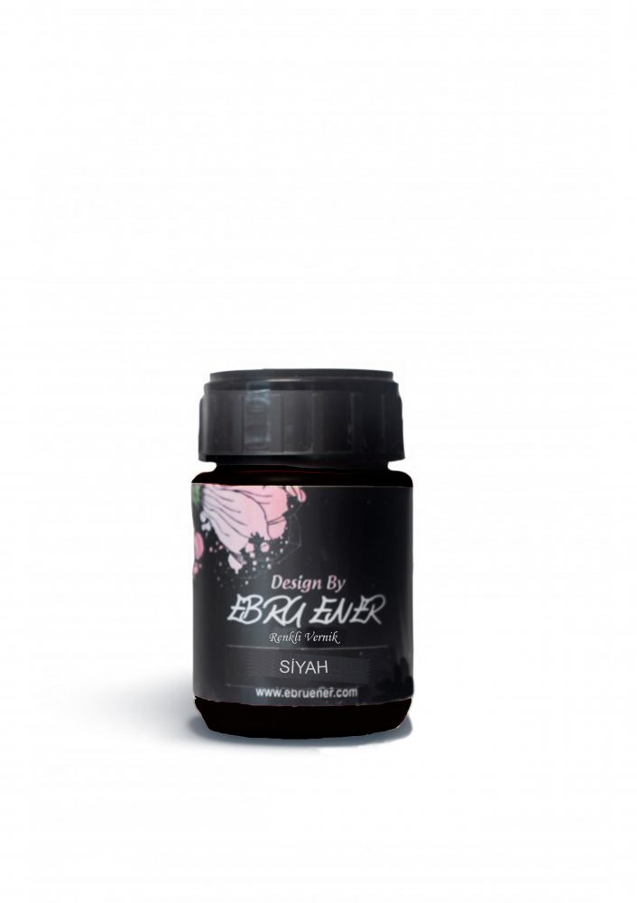 Ebru Ener Renkli Vernik 120 ml Siyah resmi